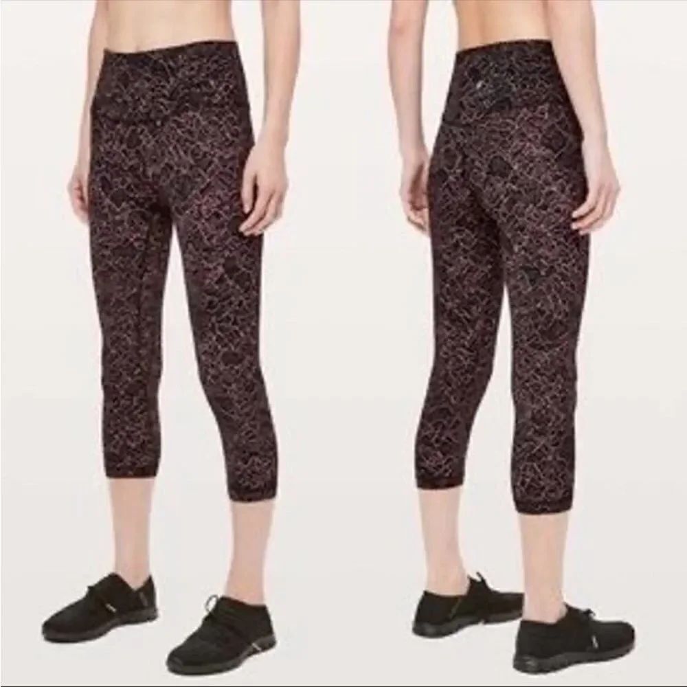LULULEMON | Align Crop Leggings Lacescape Spanish Rose Tights Women’s Size 4
